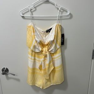 Lulu’s yellow striped romper
